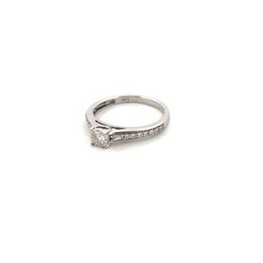 18kt White Gold Solitaire Diamond Ring