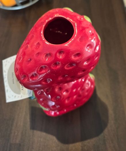 Strawberry stacked mini Vase