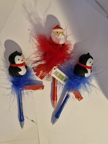 Legami Milano Light-Up Christmas Pens (Set of 3) - Brand New