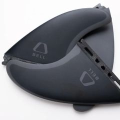 Bell Large Thruster Surfboard Fins Full Fibreglass Black Regular