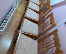 Set Of Six Contemporary Pine Dining Chairs