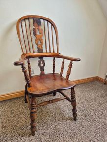 Authentic 19th-Century English High-Back Windsor Armchair