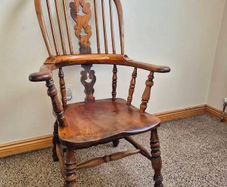 Authentic 19th-Century English High-Back Windsor Armchair