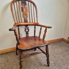 Authentic 19th-Century English High-Back Windsor Armchair