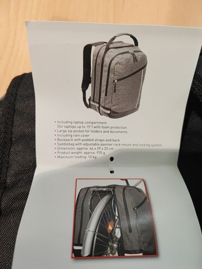 Bike 2 in1 rear (pannier + backpack)