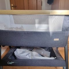 Bedside crib, sheets, sleep sack, baby bath, Bumbo, bouncers