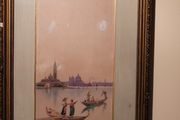 Original - Umberto Ongania watercolur - Venice