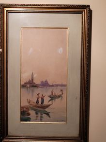 Original - Umberto Ongania watercolur - Venice