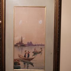 Original - Umberto Ongania watercolur - Venice locatioj