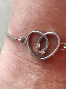 Sterling Silver Love Heart Bracelet
