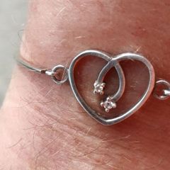 Sterling Silver Love Heart Bracelet