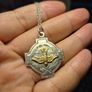Vintage Old Sterling silver Holy Spirit Religious Medal. Image 2