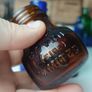 462 - Set of Three Beautiful Vintage Glass Decorative Collectible Bottles - Amber Eire Bovril, Cobalt Blue Magnesia and Turquoise Science Cream Image 2