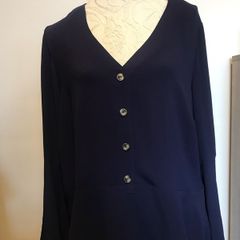 Annalisa navy blouse plus size - New with tags