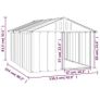 FREE EXPRESS SHIPPING Dog House Anthracite 116.5x153x81.5 cm Galvanised Steel Image 2