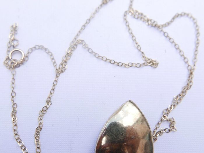 Vintage Solid 9K Gold 375 Pendant Necklace length 18" - 4,07g
