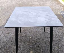 Dining Table with Gray Marble Effect