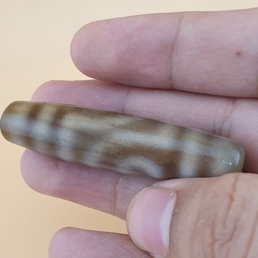 Vintage Himalayan Tibetan 2Eye Agate Dzi Bead Amulet