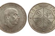 MS/UNCSpain Silver 100 Pesetas 1966 (67)