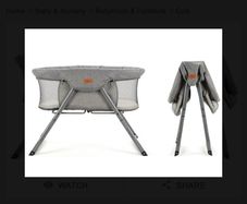 baby elegance foldable crib