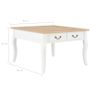 Coffee Table White 80x80x50 cm Wood Image 8