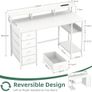 Computer Desk with 4 Drawers & Power Outlets USB Type-C Port, Monitor Stand Storage Shelves Image 2