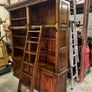 Large Solid Wood Bookcase with Ladder. Excellent Condition Image 2