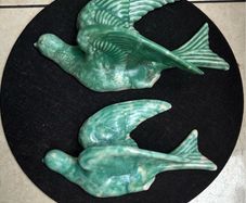 Carrig Ware   Ceramic  Pair of Swallows