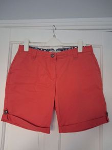 Ladies Brakeburn Chino Shorts - Burnt Orange - UK 12 - New Without Tags
