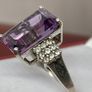 Silver ring with Amethyst and white Topaz Image 2
