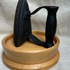 Antique J&J Siddons sad iron for miliners/leatherwork