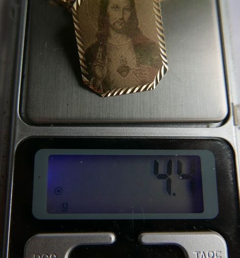 Vintage 9ct Yellow Gold 10Ct 417 Pendant and 9Ct 375 Necklace Sacred Heart Jesus Christ Pendant Necklace, Catholic Jewelry Gift, Religious Gift 4.4g