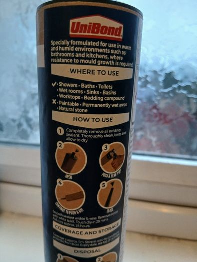 UniBond Anti-Mould Silicone Sealant (280ml)