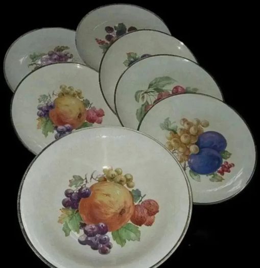 Vintage Serving Bowl Set 22ct Trimmed