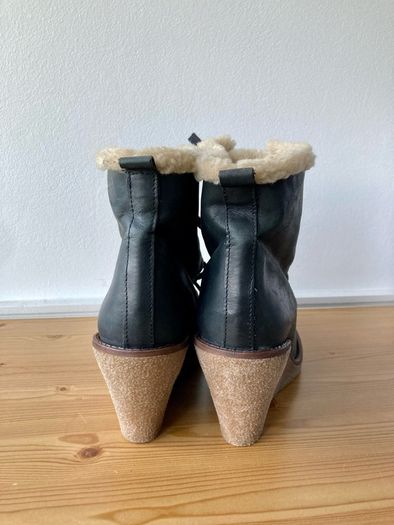 Marila leather wedge ankle boots uk 8/ 41