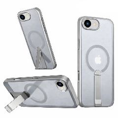 For Apple iPhone 16E Premium N52 Magsafe Magnetic Case With Stand Gray