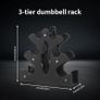Dumbbell Stand 3 Tier- Dumbbell Rack Stand(Dumbbells Not Included), Dumbbell Rack Storage PP Triangular Dumbbell Weight Stand Storage Accessories for Home Gym Exercise Image 8