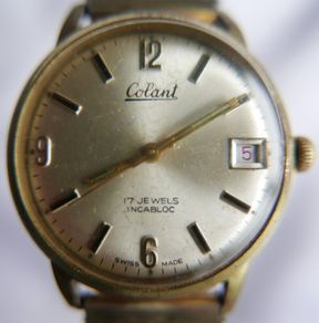 Vintage COLANT Winding Watch 17 Jewels Incabloc Swiss made - works well