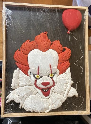 Handmade 'Clown' picture/art/craft Pennywise Halloween
