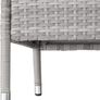 Polyrattan Garden Bench with Table, 2-Seater, for Garden, Balcony and Patio, Plastic Feet, Garden Bench with Seat Cushion, Grey Image 3