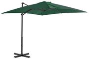 Cantilever Umbrella with Aluminium Pole Green 250x250 cm
