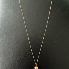 18k Solid Gold 0.7g & 0.50ct Natural Diamond Heart Pendant Necklace - ultra-lightweight