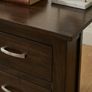 Pair of Solid Dark Wood 3-Drawer Bedside Lockers / Nightstands Image 5