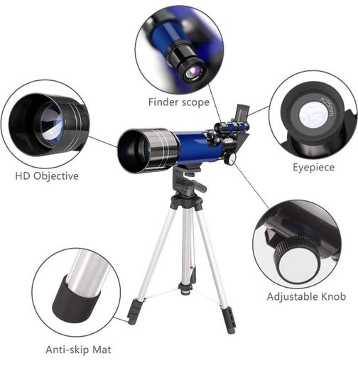 Telescope for Kids Beginners Adult, 70mm Astronomical Refractor Telescope with Adjustable Tripod & & Finder Scope- Portable Travel Telescope Perfect for Kids Children Teens (FREE POSTAGE)