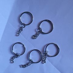 Metal keyring, keychain base for crafting 5pcs NEW