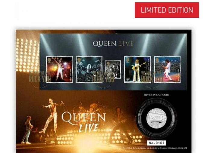 limited edition sliver coin Rock band Queen