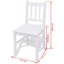Three Piece Dining Set Pinewood White Image 3