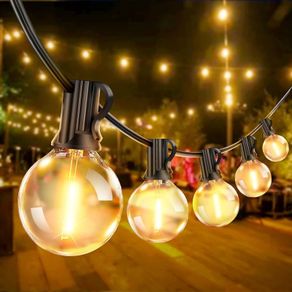 NEW SALE | Festoon Lights Outdoor Mains Powered - 65Ft 20m G40 Garden String Lights with 30+2 Shatterproof LED Bulbs Waterproof for Outside Patio Gazebo Pergola Backyard