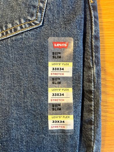 LEVIS 511 W33 L34 slim men's denim jeans