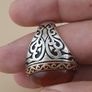 Handcrafted Vintage-Inspired Agate Ring 925 Sterling Silver Image 3